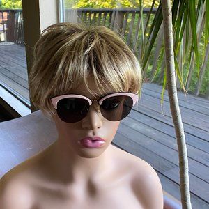 New Dior Barbie Pink Frame Cat Eye Sunglasses with Case, Athenticity Card